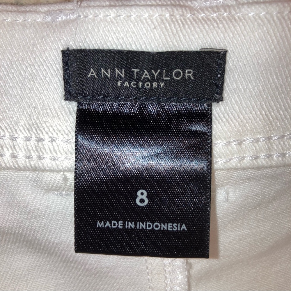 White Denim Ann Taylor Factory Skirt - Picture 3 of 4